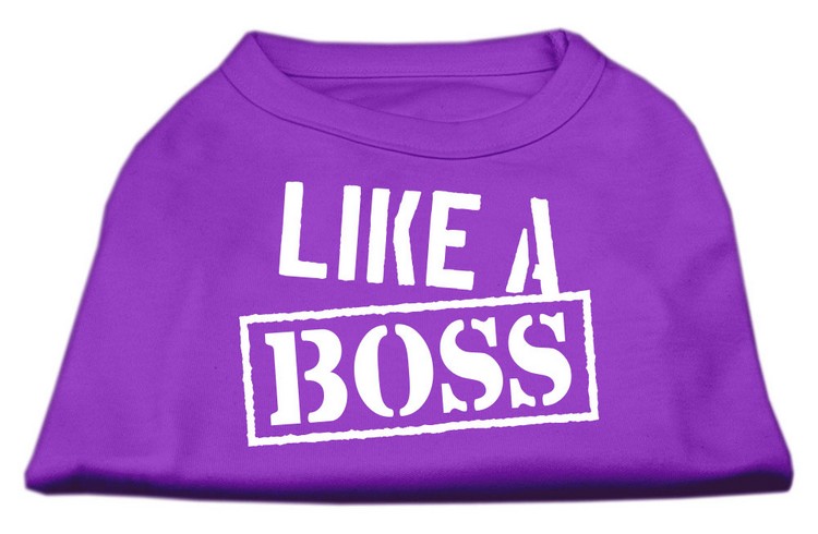 Like a Boss Screen Print Shirt Purple Med